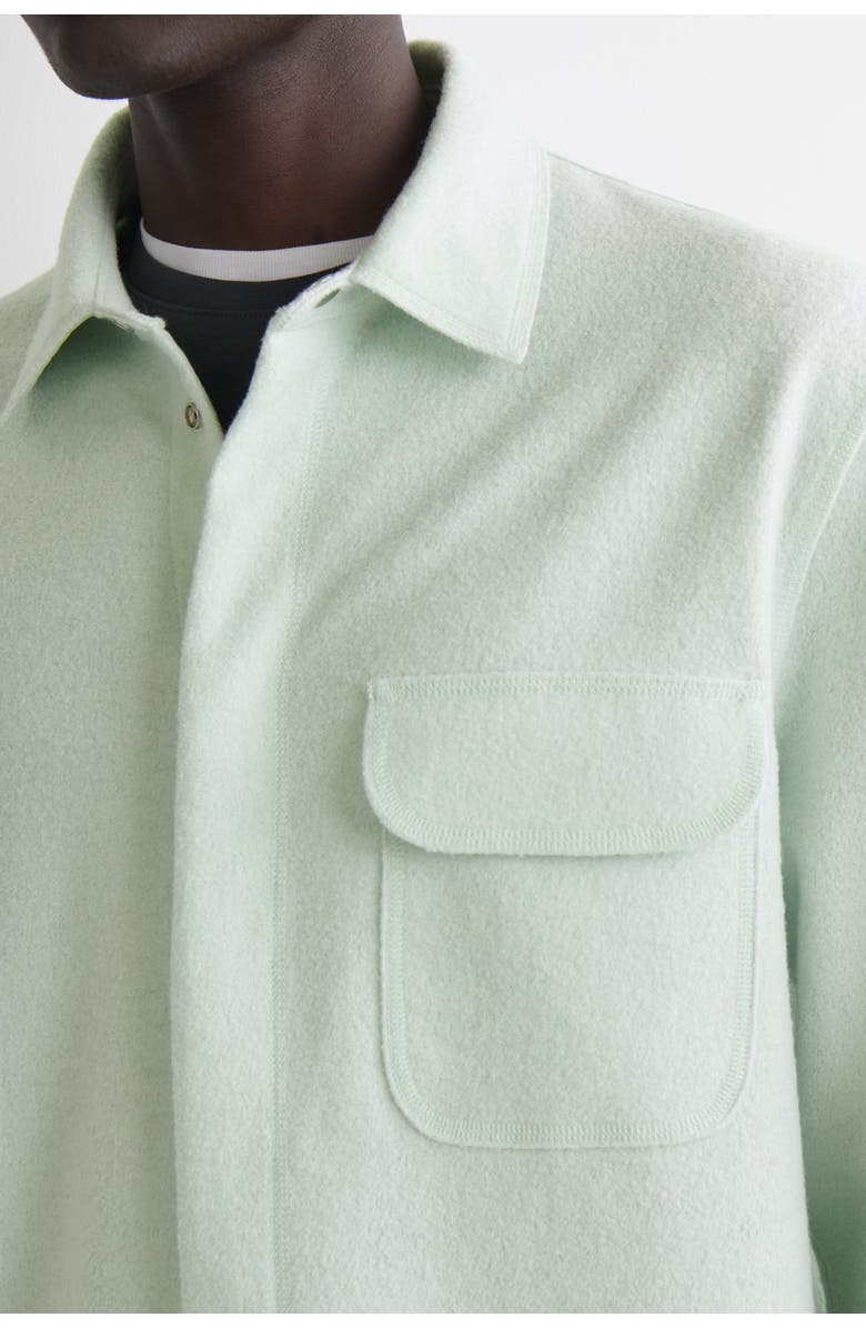 COS Boiled-Wool Overshirt, Alternate, color, Light Green