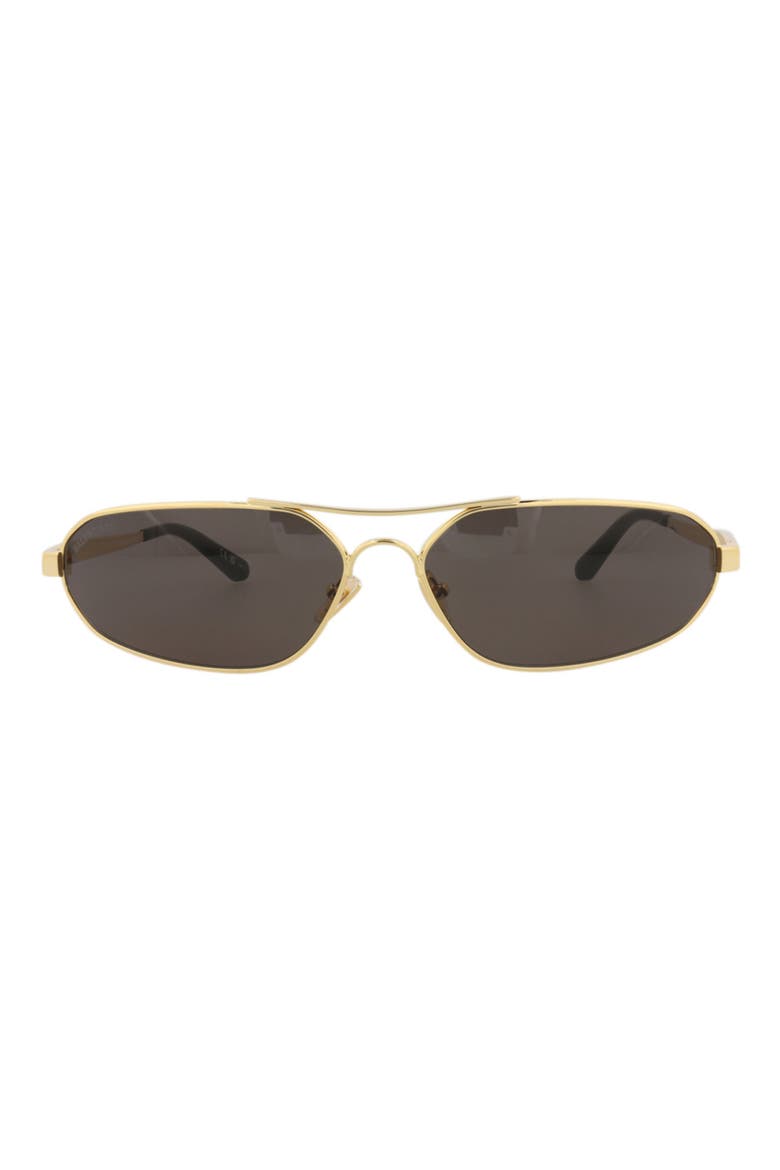 71mm Slim Aviator Sunglasses, Main, color, GOLD GOLD GREY