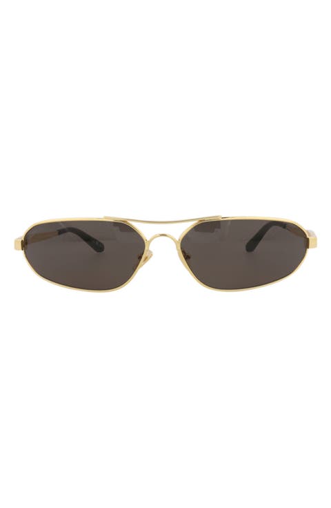 71mm Slim Aviator Sunglasses