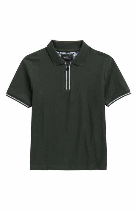 DENIM AND FLOWER Kids' Tipped Cotton Knit Polo