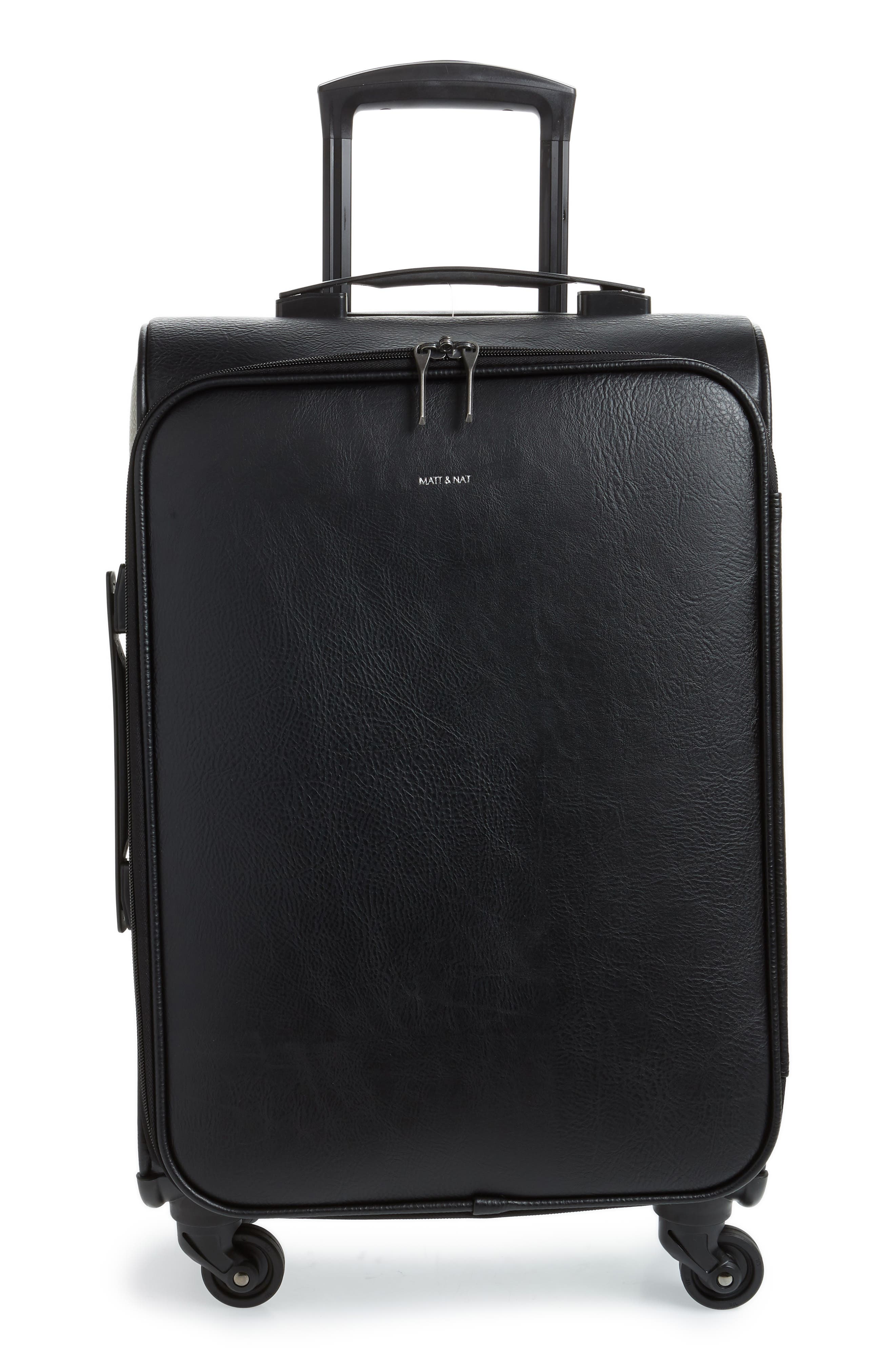 Matt & Nat Coast 20-Inch Faux Leather Spinner Carry-On, Main, color, 