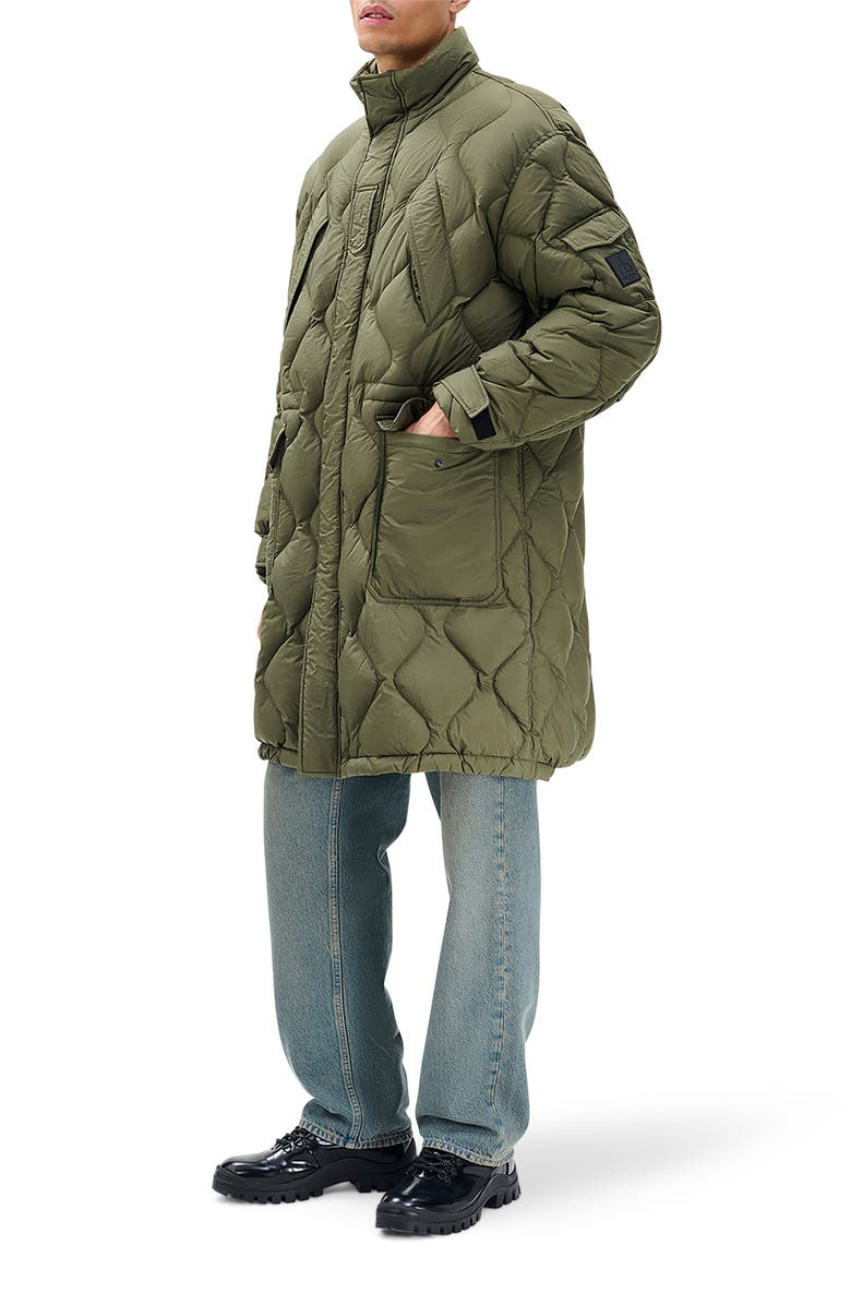 rag & bone Dane Quilted Down Parka, Alternate, color, Dark Olive