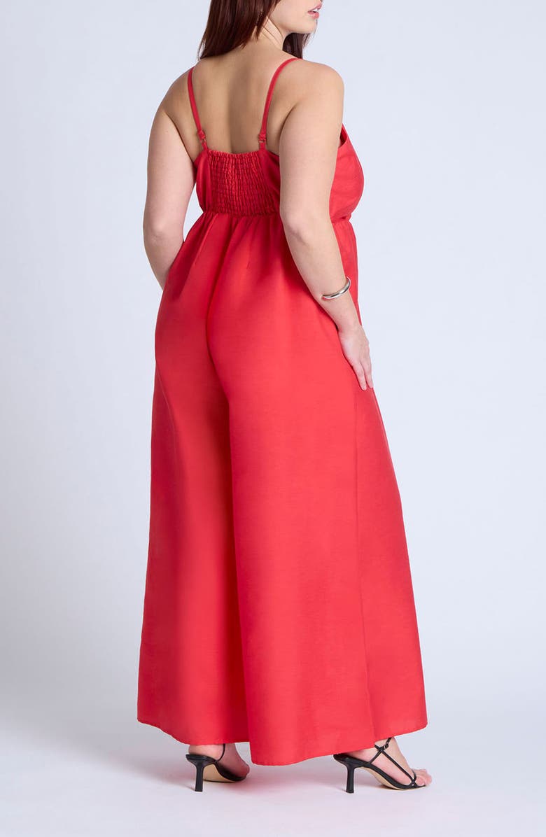 ELOQUII Wide Leg Jumpsuit, Alternate, color, 