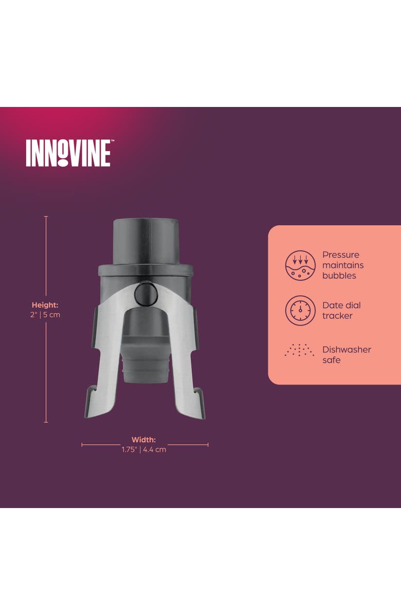 Innovine Champagne Saver, Alternate, color, Graphite