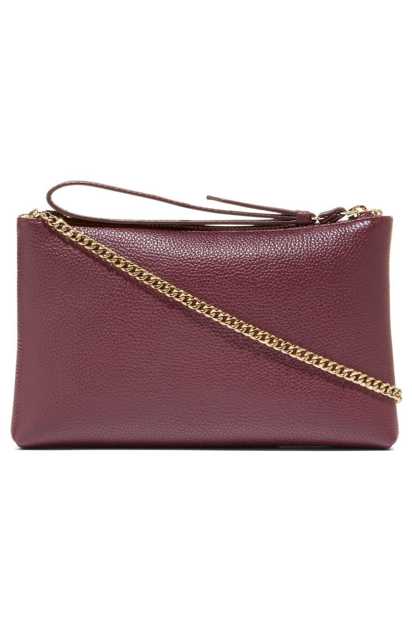 Cole Haan Essential Convertible Leather Zip Pouch, Alternate, color, 