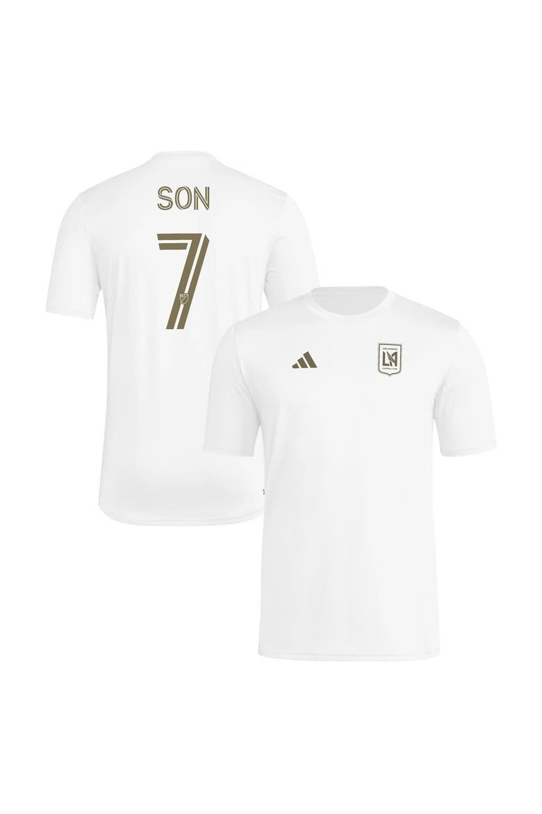 Men's adidas Son Heung-Min White LAFC Pre-Game T-Shirt, Main, color, White
