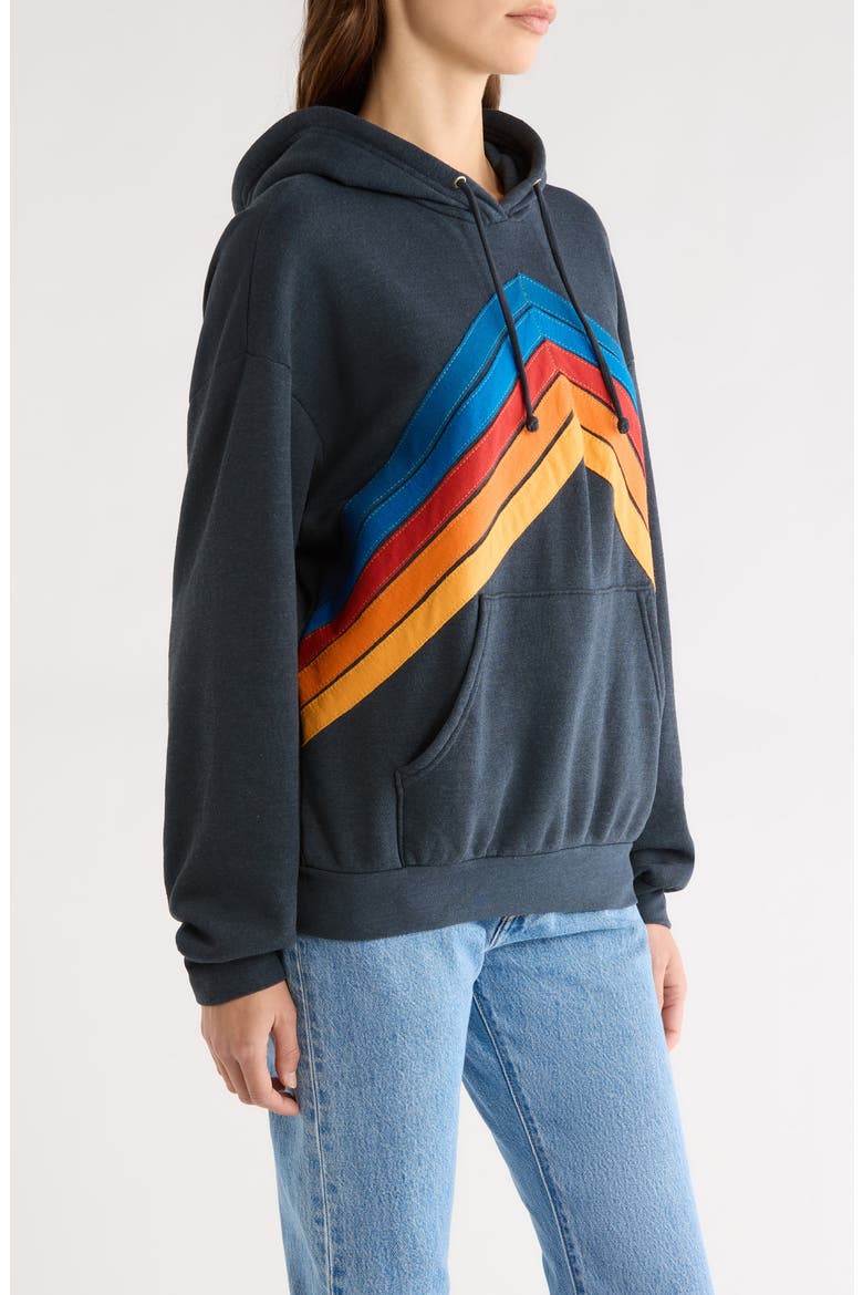Mountain Stitch Chevron Hoodie, Alternate, color, CHARCOAL