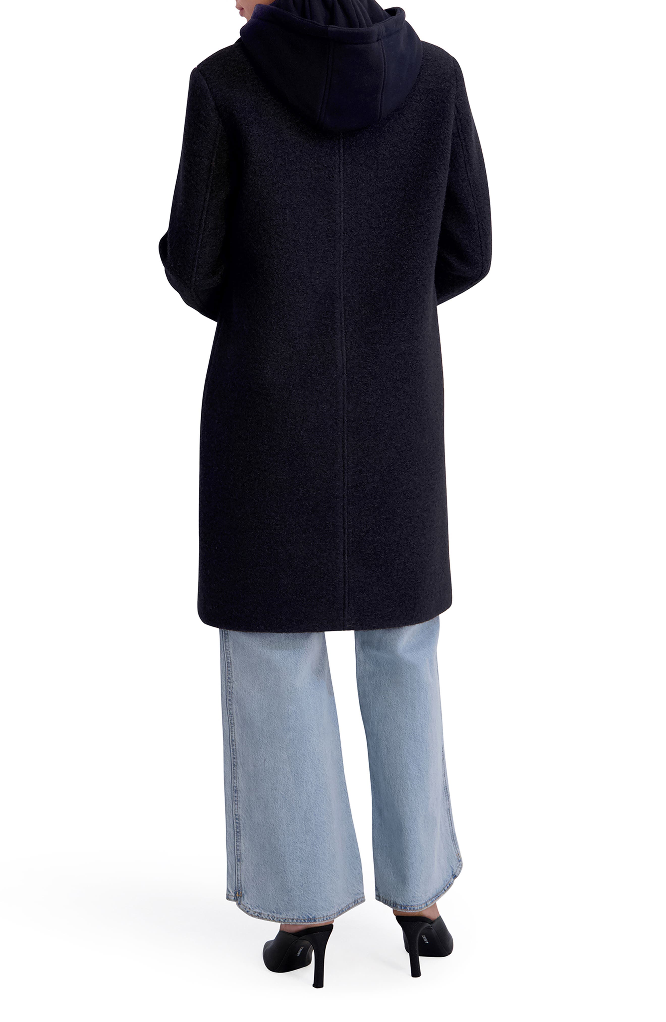 Женские худи Kenneth Cole New York Textured Coat with Bib — фото 2