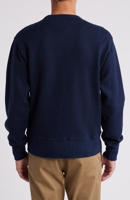 Merz B Schwanen Vintage Rib Organic Cotton Sweatshirt In Blue