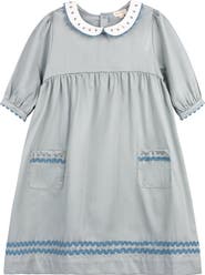 Ely's & Co. Looms Wave Collection - Tulip Collar 3/4 Dress for Little Kids
