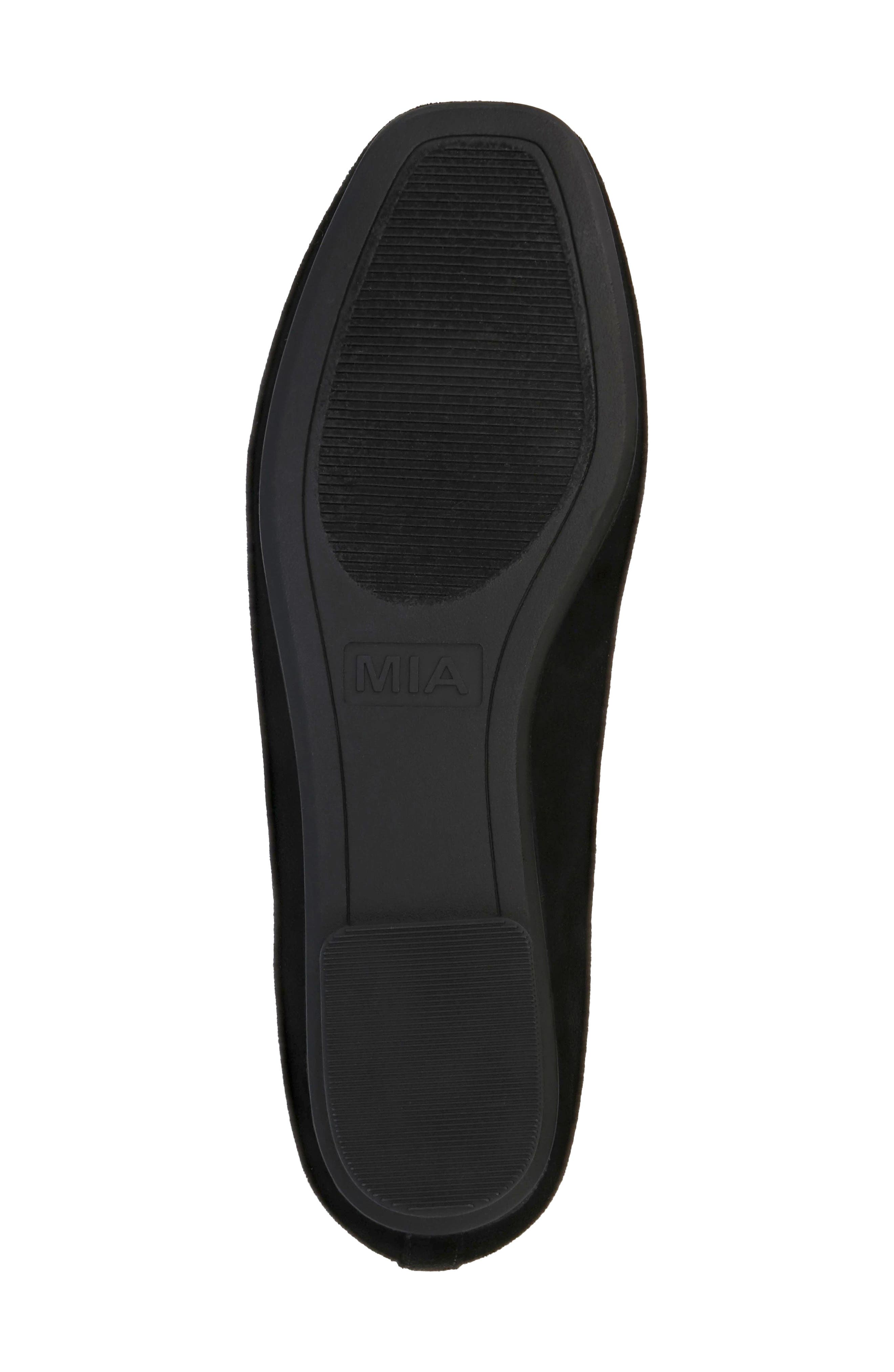 Tinna Faux Leather Ballet Flat, Alternate, color, BLACK