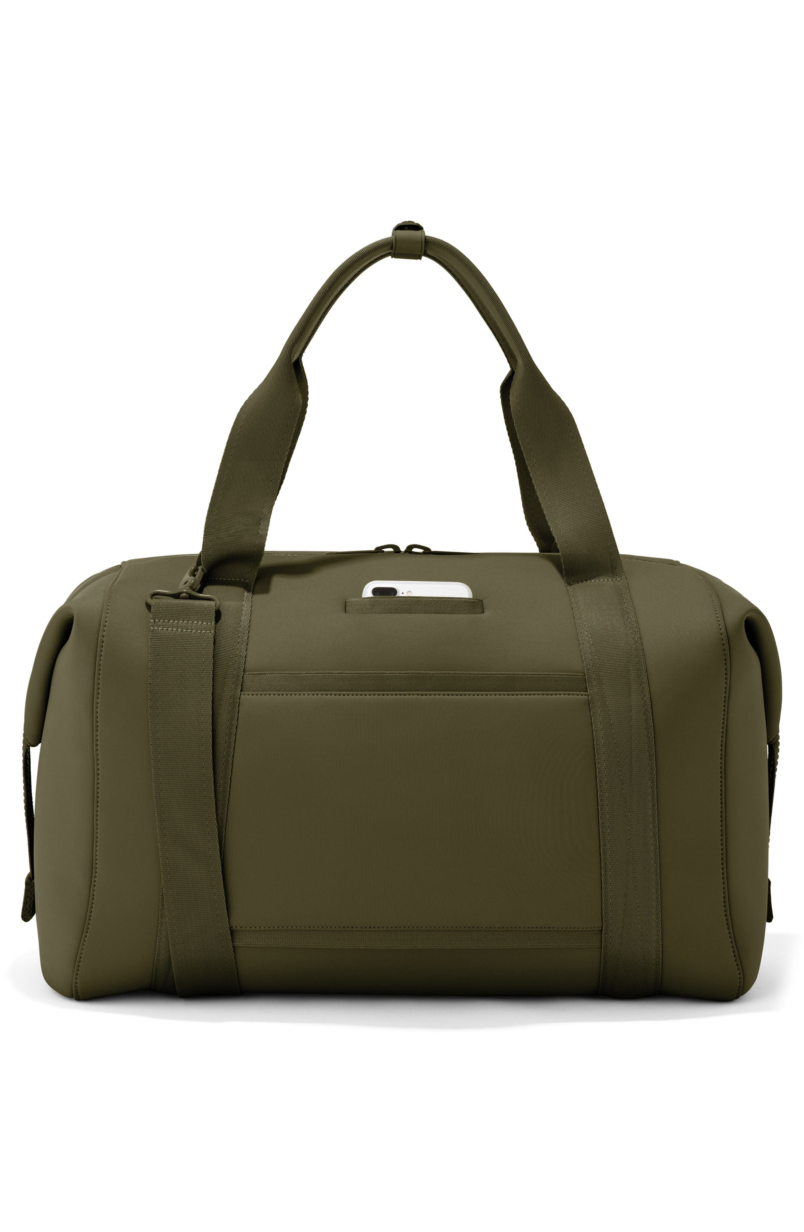 Landon Extra Large Neoprene Carryall, Alternate, color, DARK MOSS