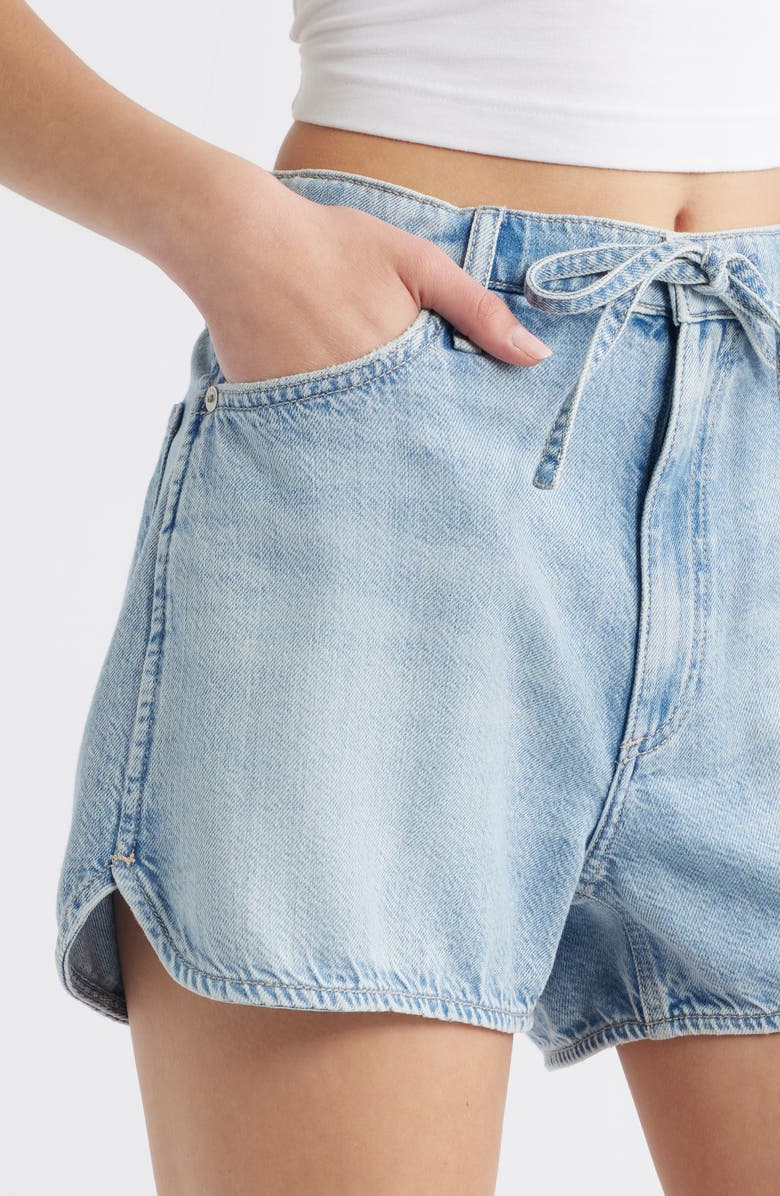 rag & bone Nolan Drawstring Denim Shorts, Alternate, color, Asbry