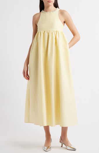 Sister Jane Darya Jewel Neck Sleeveless Midi Dress