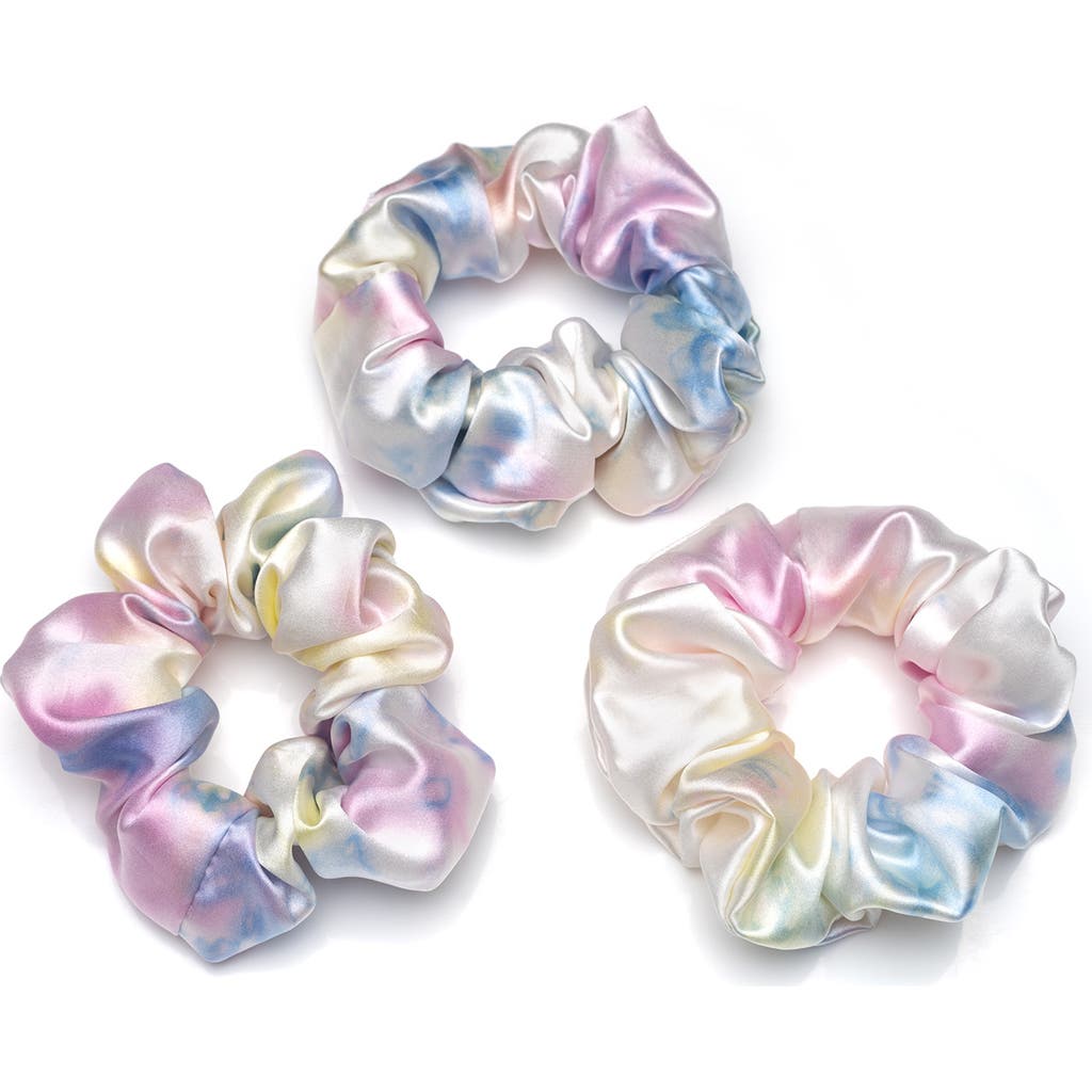 BLISSY 3-Pack Silk Scrunchies in Yellow Tie Dye  product