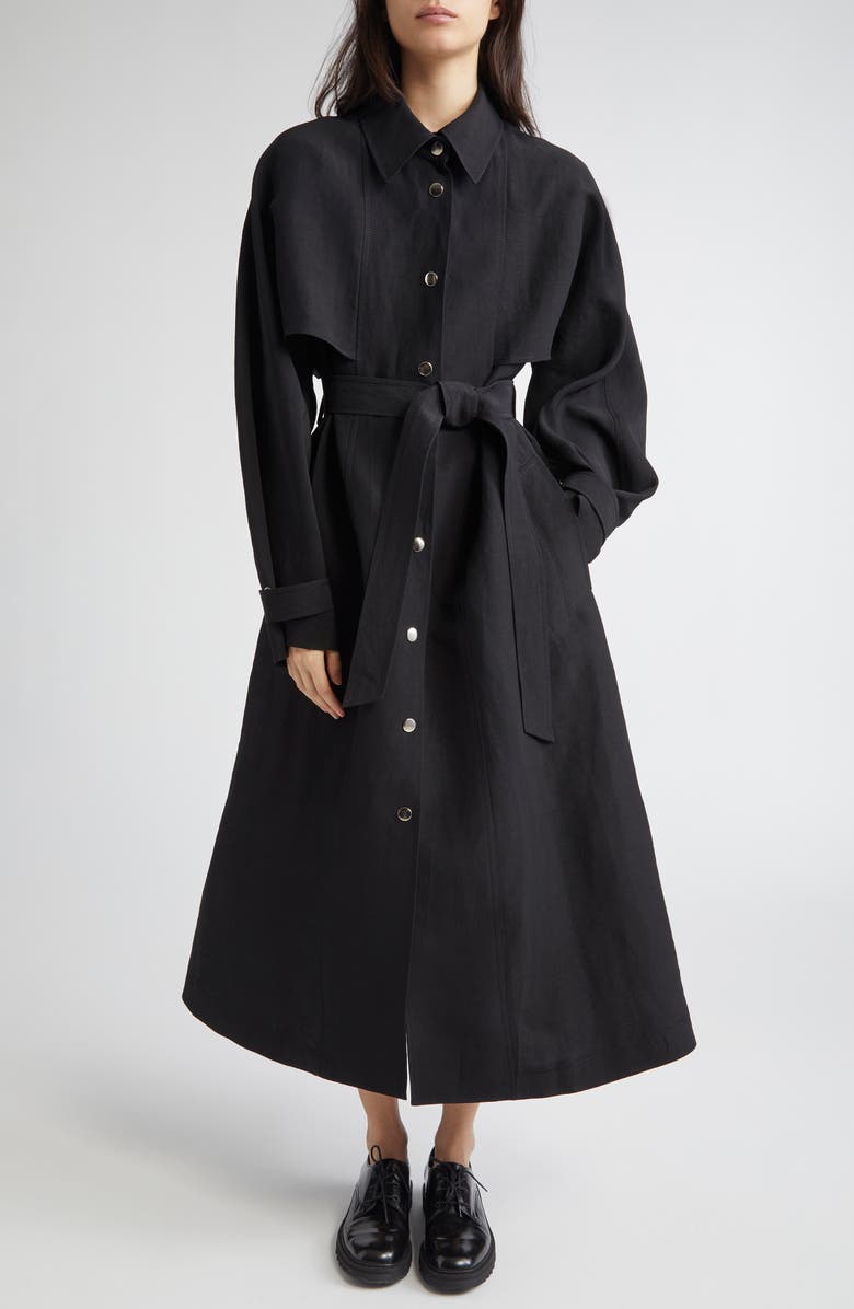 PARTOW Delaney Trench Coat, Main, color, Black