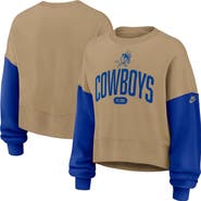 Nike Women's Nike Tan Dallas Cowboys Oversized Rewind Pullover Sweatshirt