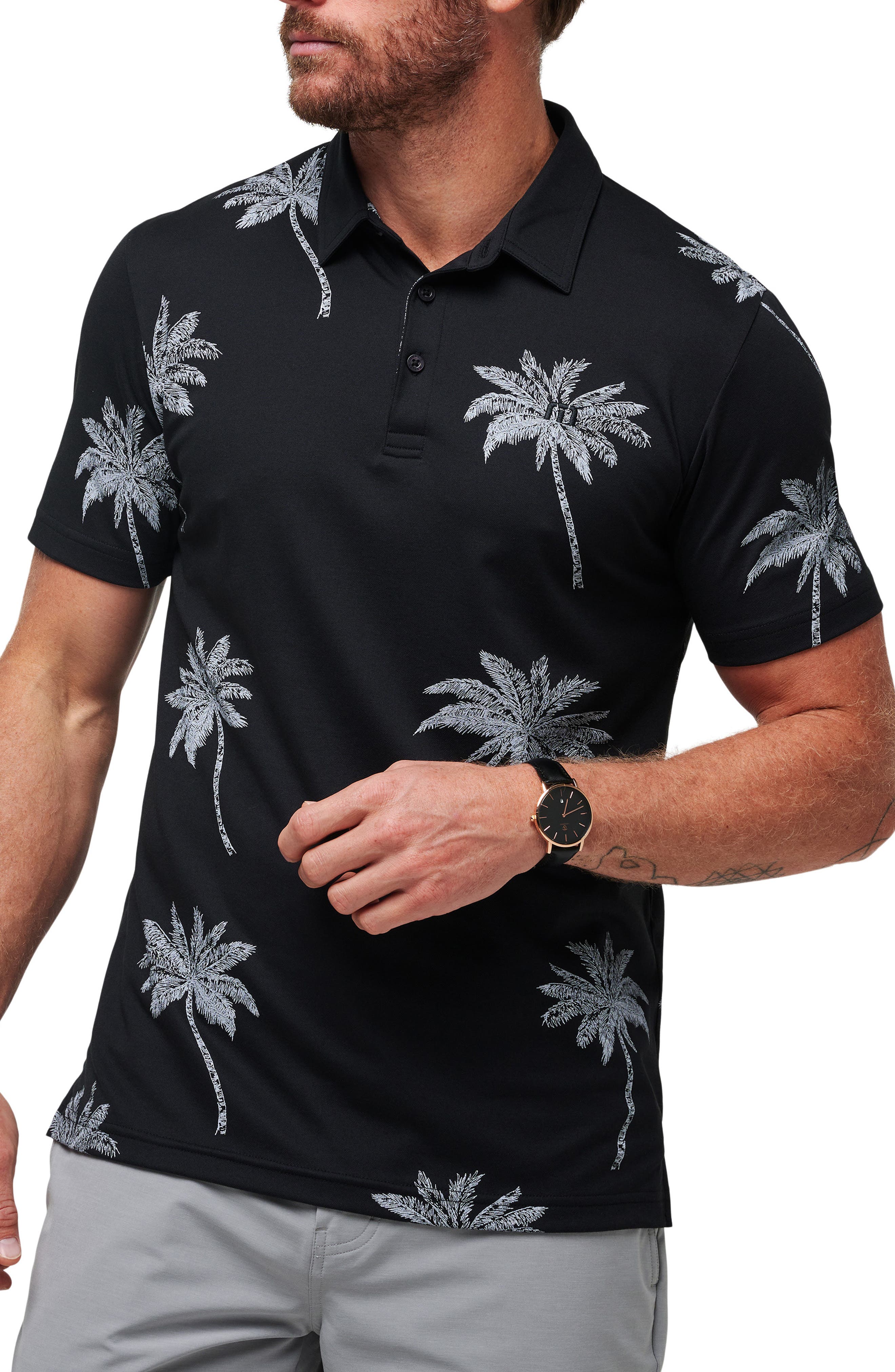 TravisMathew Mesic Palm Tree Polo