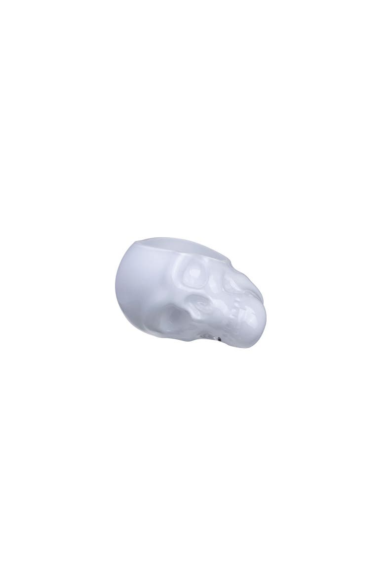 Memento Mori Skull Bowl, Small, Main, color, Opal White