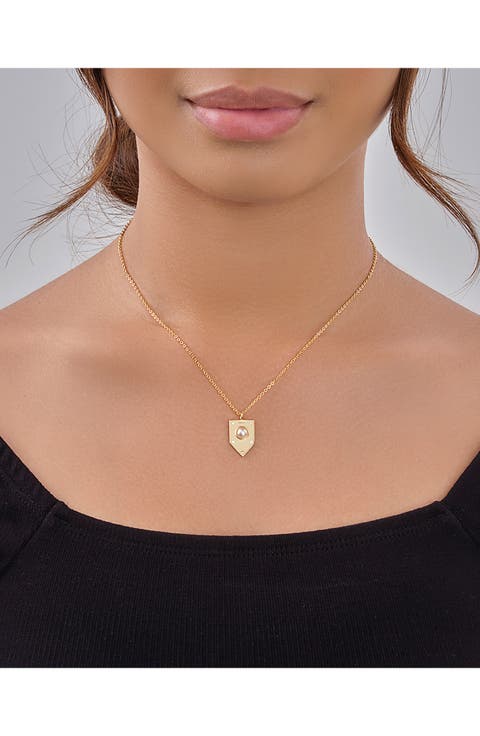 Marcella Shield Pendant Necklace