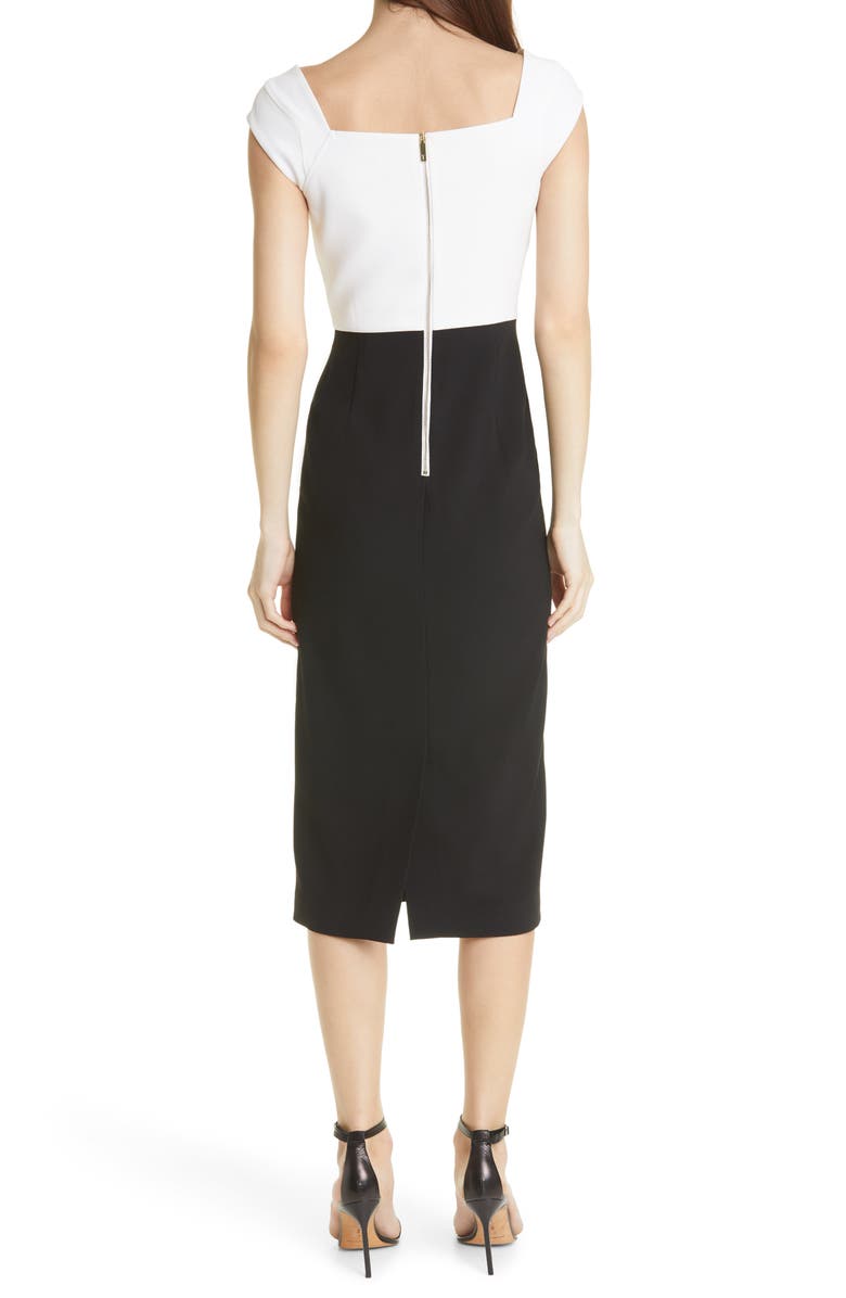 Ted Baker London Cap Sleeve Sheath Dress, Alternate, color, Black