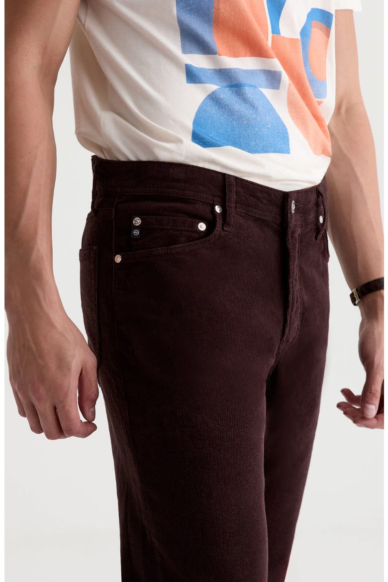 Tellis Slim Fit Corduroy Pants, Alternate, color, WOOD BROWN