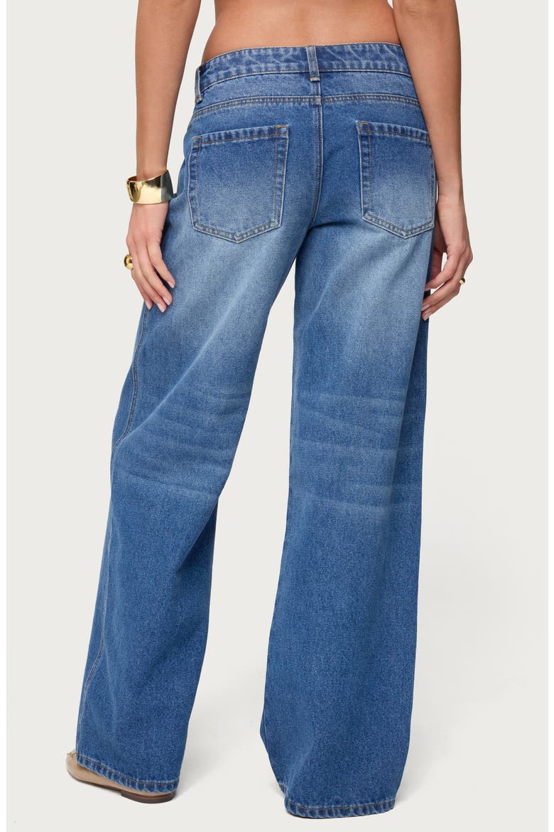 Lauryn Low Rise Wide Leg Jeans, Alternate, color, BLUE-WASHED
