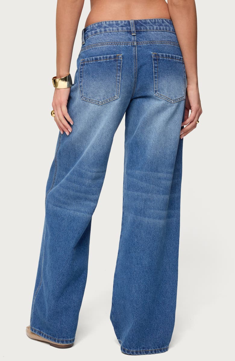 EDIKTED Lauryn Low Rise Wide Leg Jeans, Alternate, color, Blue-Washed