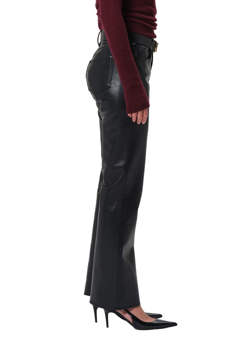 Genova Coated Low Rise Bootcut Jeans, Alternate, color, BLACK