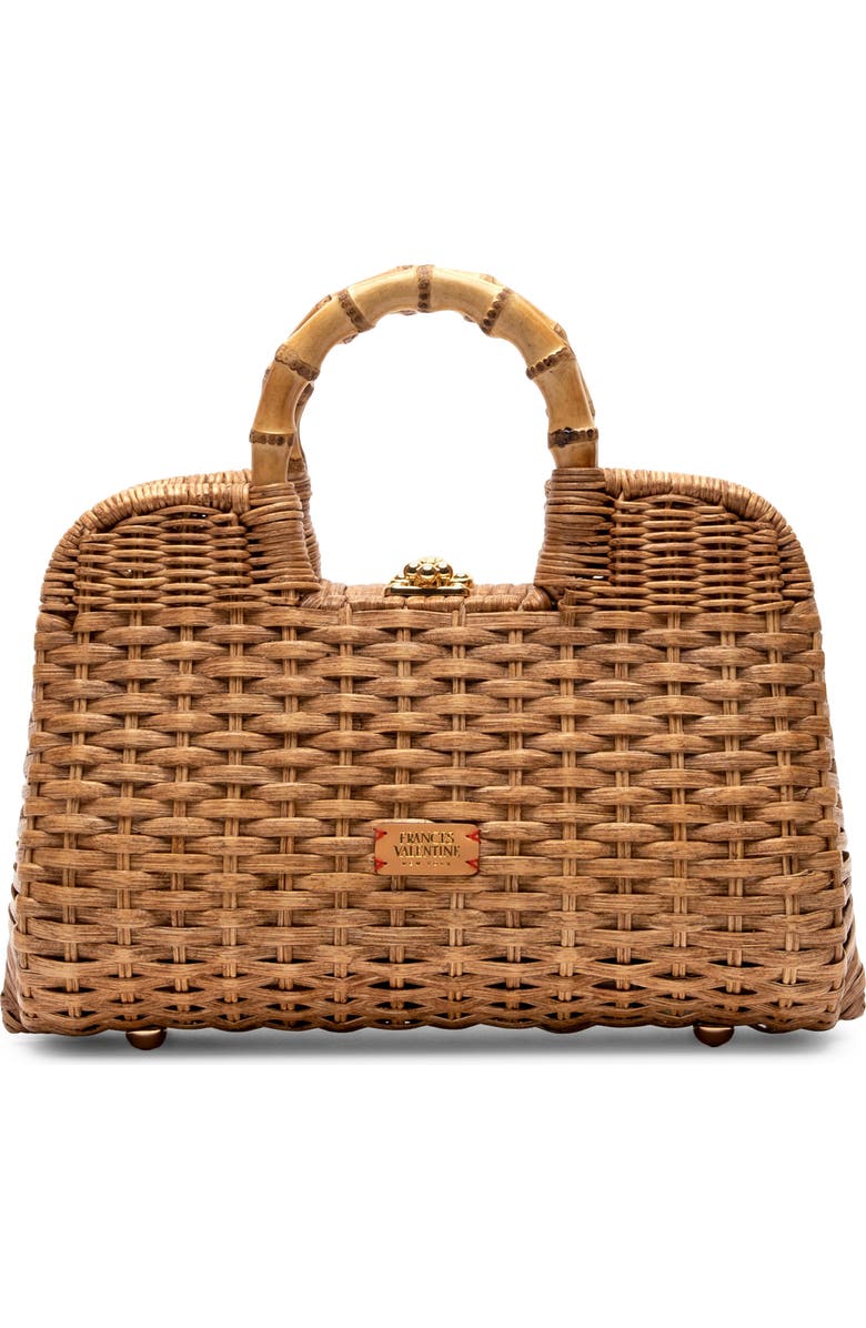 Frances Valentine Buzzy Woven Wicker Top Handle Bag, Main, color,