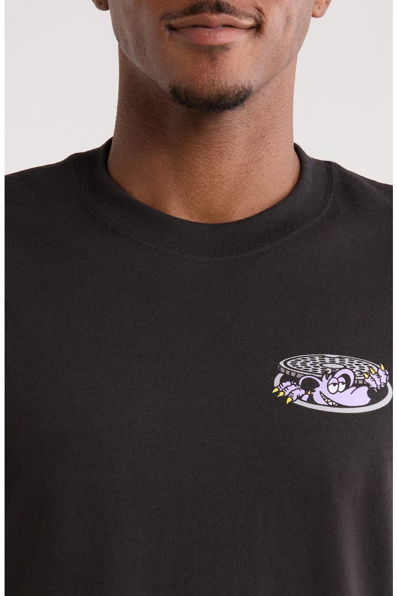 Downside Cotton Graphic T-Shirt, Alternate, color, BLACK