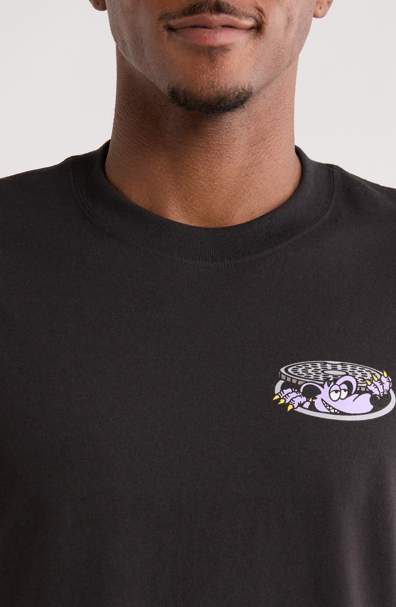 Vans Downside Cotton Graphic T-Shirt, Alternate, color, Black