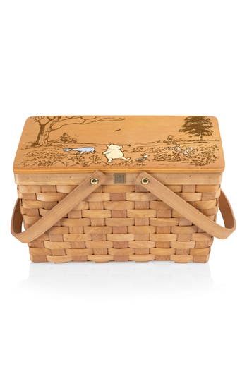 Picnic Time Winnie The Pooh Picnic Basket In Beige