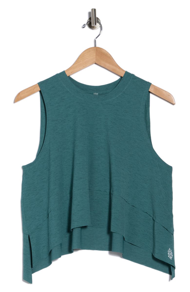 Free People FP Movement Temp Muscle Tank, Alternate, color, Evergreen