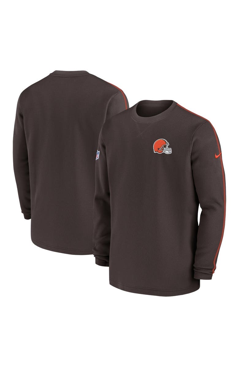 Nike Men's Nike Brown Cleveland Browns 2024 Sideline Coaches Long Sleeve Top, Alternate, color, Brown