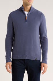 Lucky Brand Cotton Quarter Zip Sweater