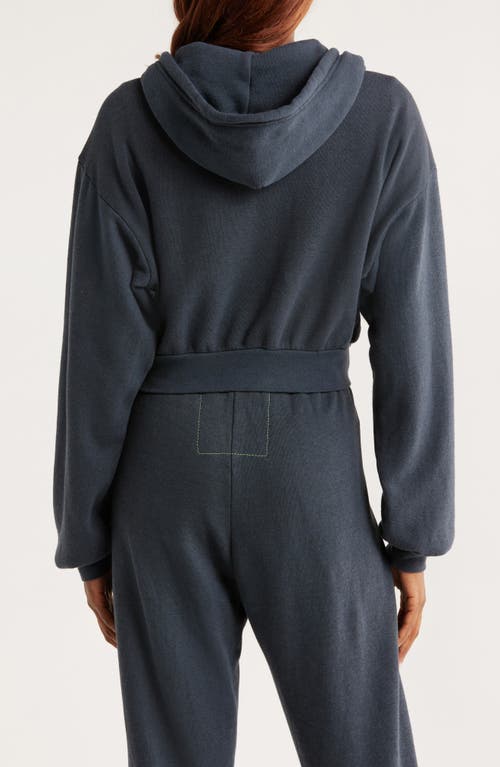 Aviator Nation Sunset Patch Crop Zip Hoodie