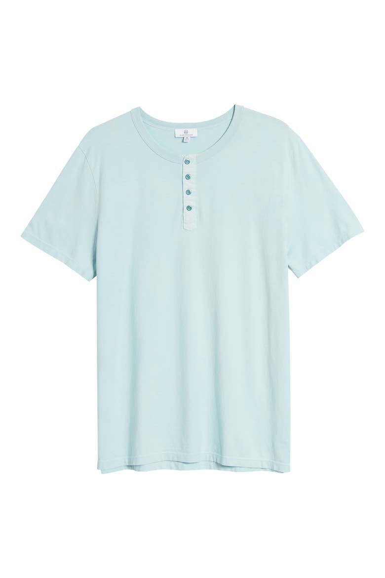 Clyde Short Sleeve Henley, Main, color, SULFUR X OCEAN STONE