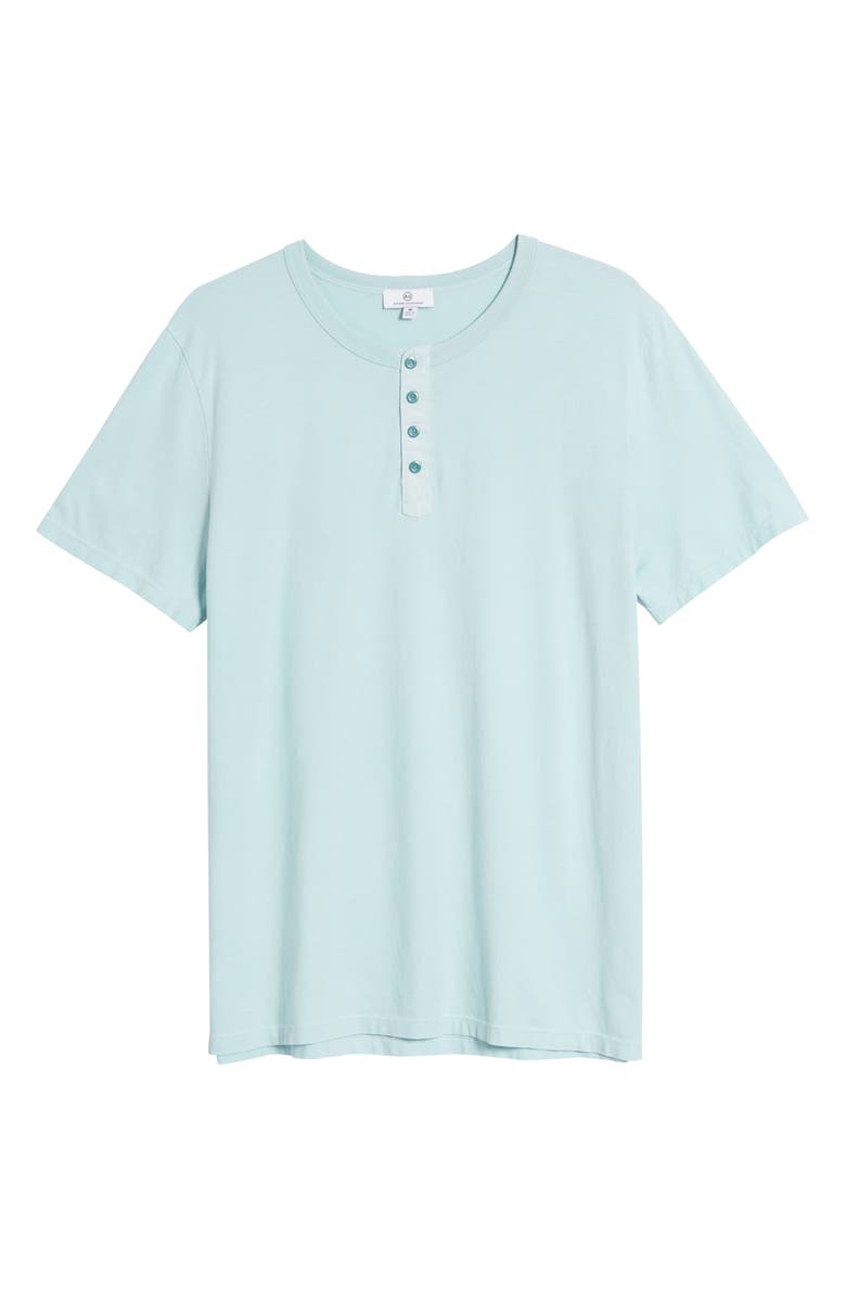 AG Clyde Short Sleeve Henley, Main, color, Sulfur X Ocean Stone