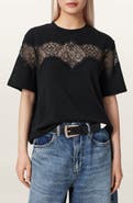 AllSaints Lisa Lace Panel T-Shirt