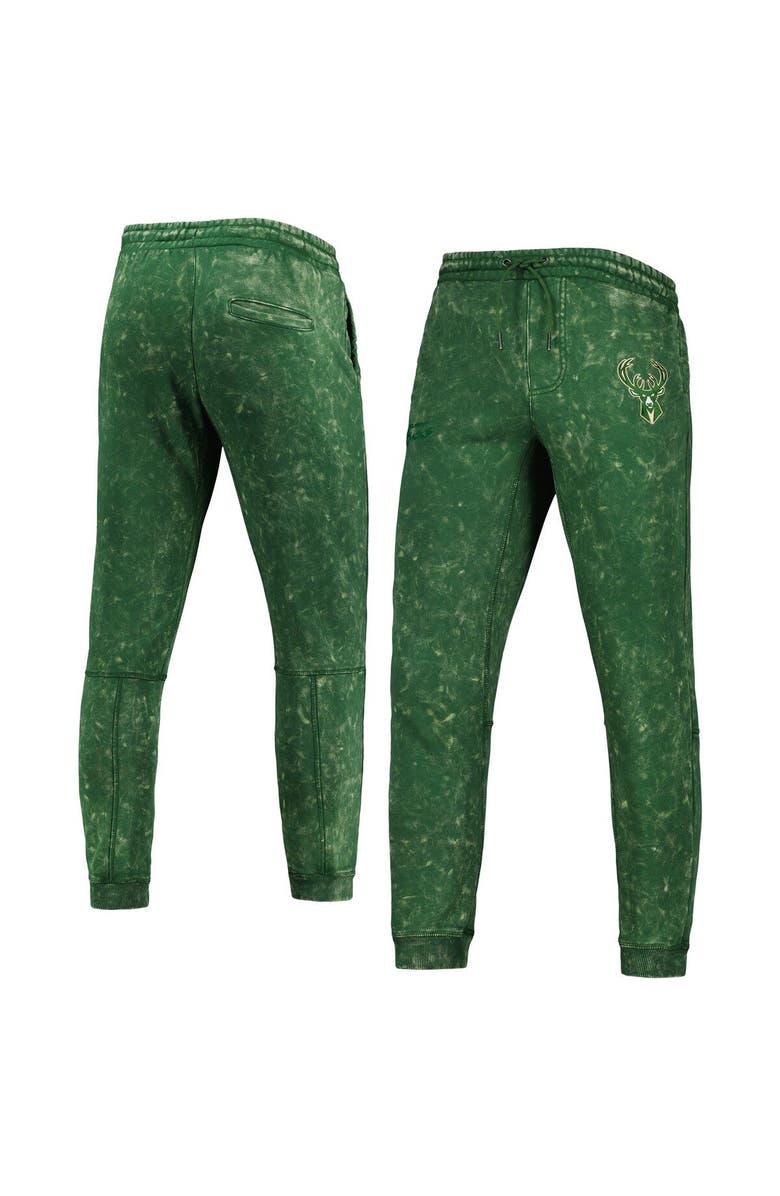 THE WILD COLLECTIVE Unisex The Wild Collective Hunter Green Milwaukee Bucks Acid Tonal Jogger Pants, Main, color, Hunter Green