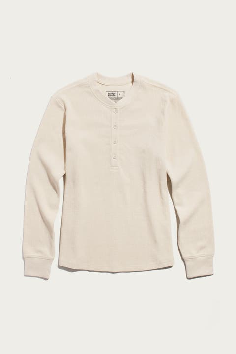 Women's Recycled Waffle Knit Henley