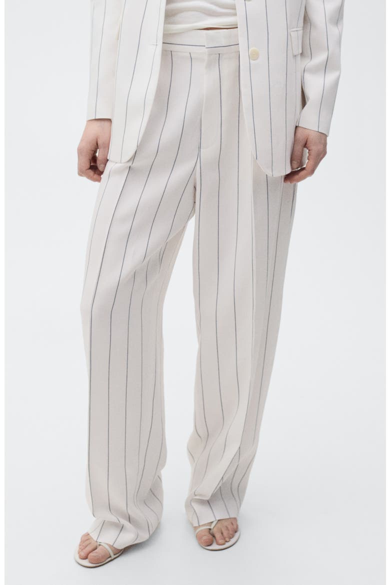 Stripe Suit Pants, Main, color, WHITE