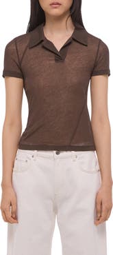 Helmut Lang Zerosca Sheer Modal Twisted Polo