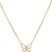 Satya Jewelry Renewed Hope Pearl Butterfly Necklace