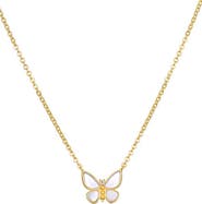 Satya Jewelry Renewed Hope Pearl Butterfly Necklace
