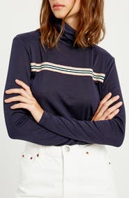WISHLIST Stripe Turtleneck Top