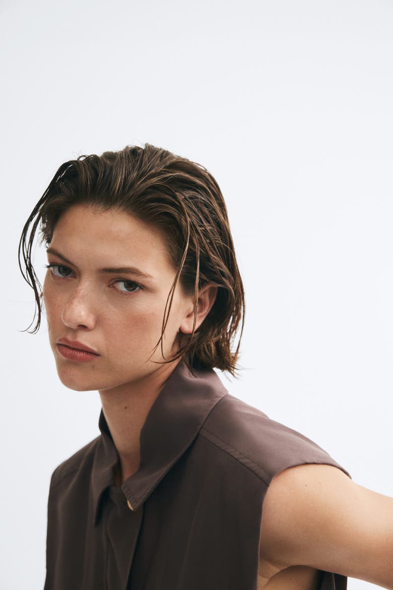 Modal-Blend Vest, Alternate, color, Dark brown