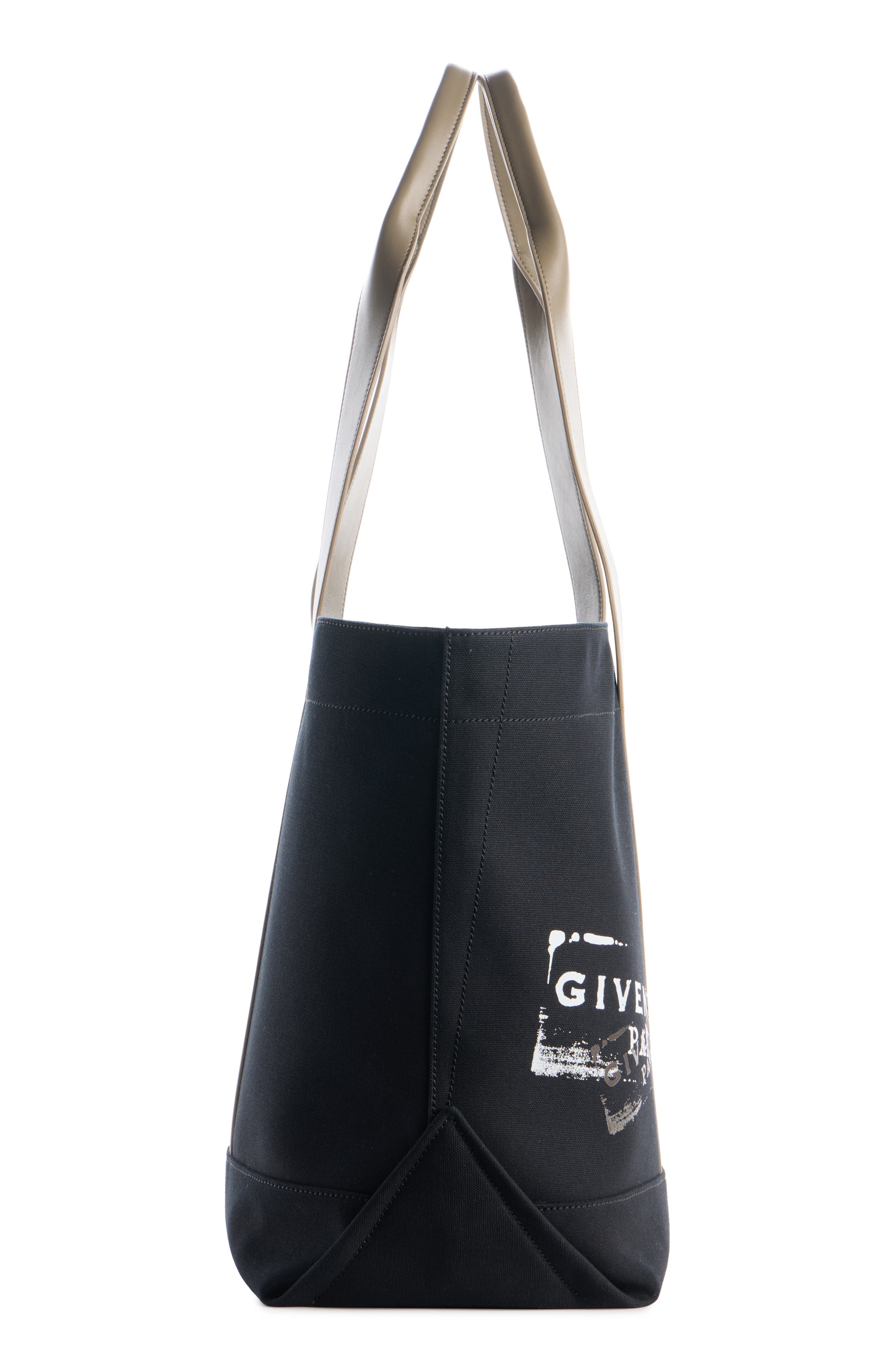 Givenchy Large Canvas & Leather Tote, Alternate, color, Black
