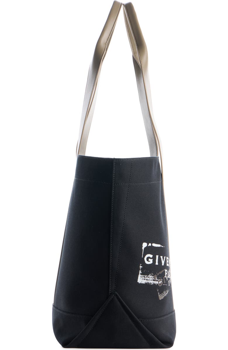 Givenchy Large Canvas & Leather Tote, Alternate, color, Black